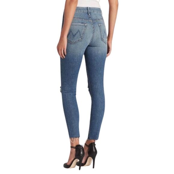 Mother High Waisted Looker Ankle Fray Thrilling Shots Distressed Cotton Size 29 - Picture 2 of 7
